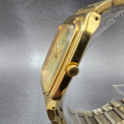 Citizen Tank Watch Men 26mm Gold Dial Gold Tone Rectangle 6030-S60201 PARTS3