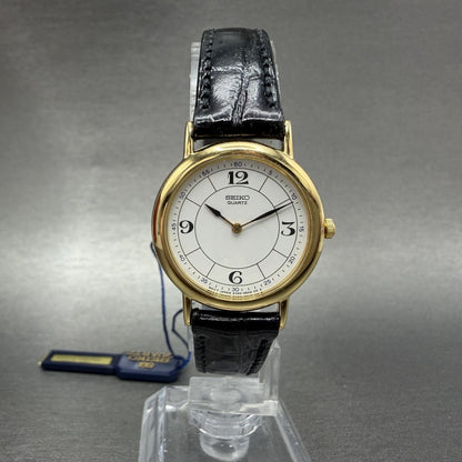 Seiko Watch Women 26mm White Dial Gold Tone Round 2Y000C19 New Batt NOS W/Box5
