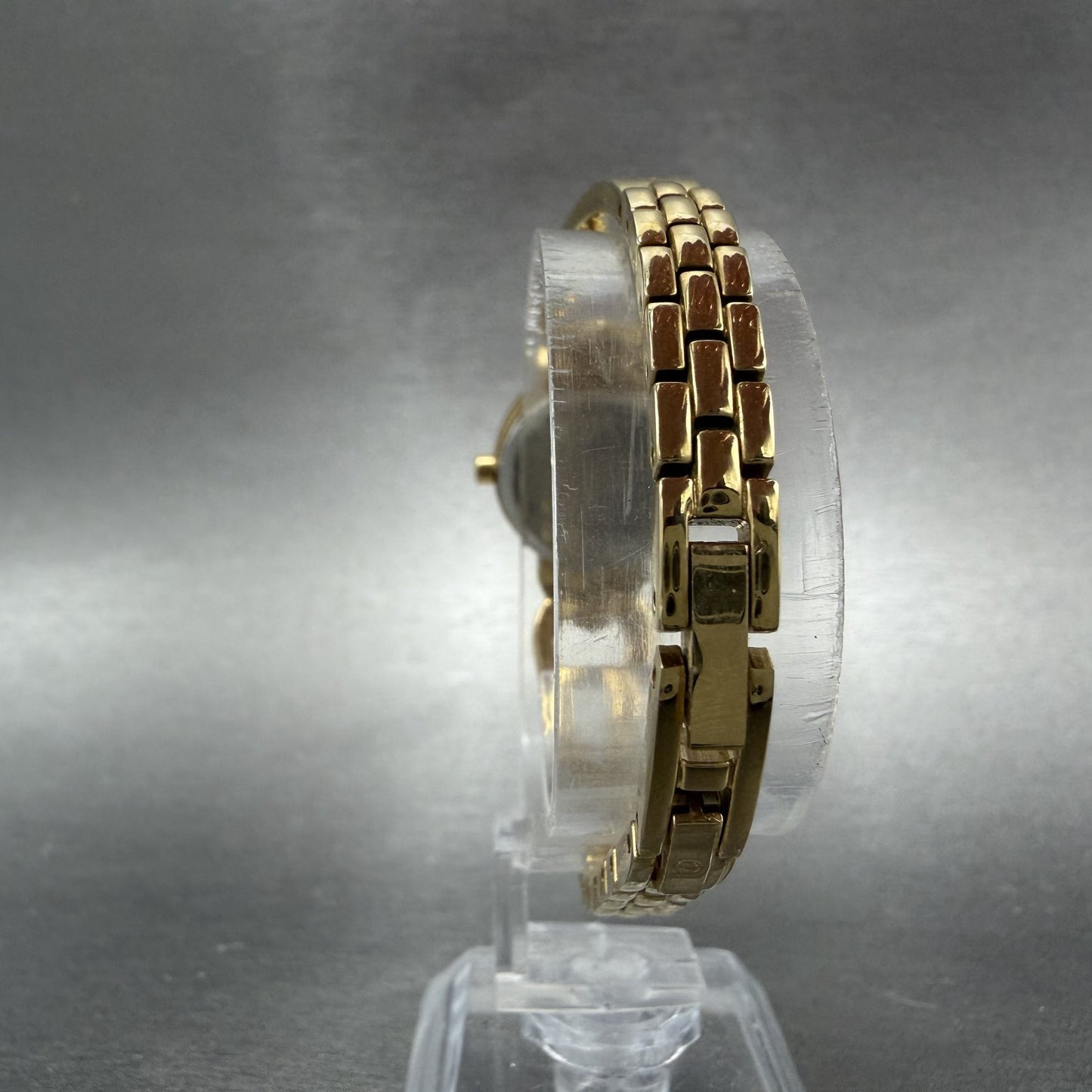 Elgin Watch Women 22mm Champagne Dial Gold Tone Hearts Crystals New Battery7