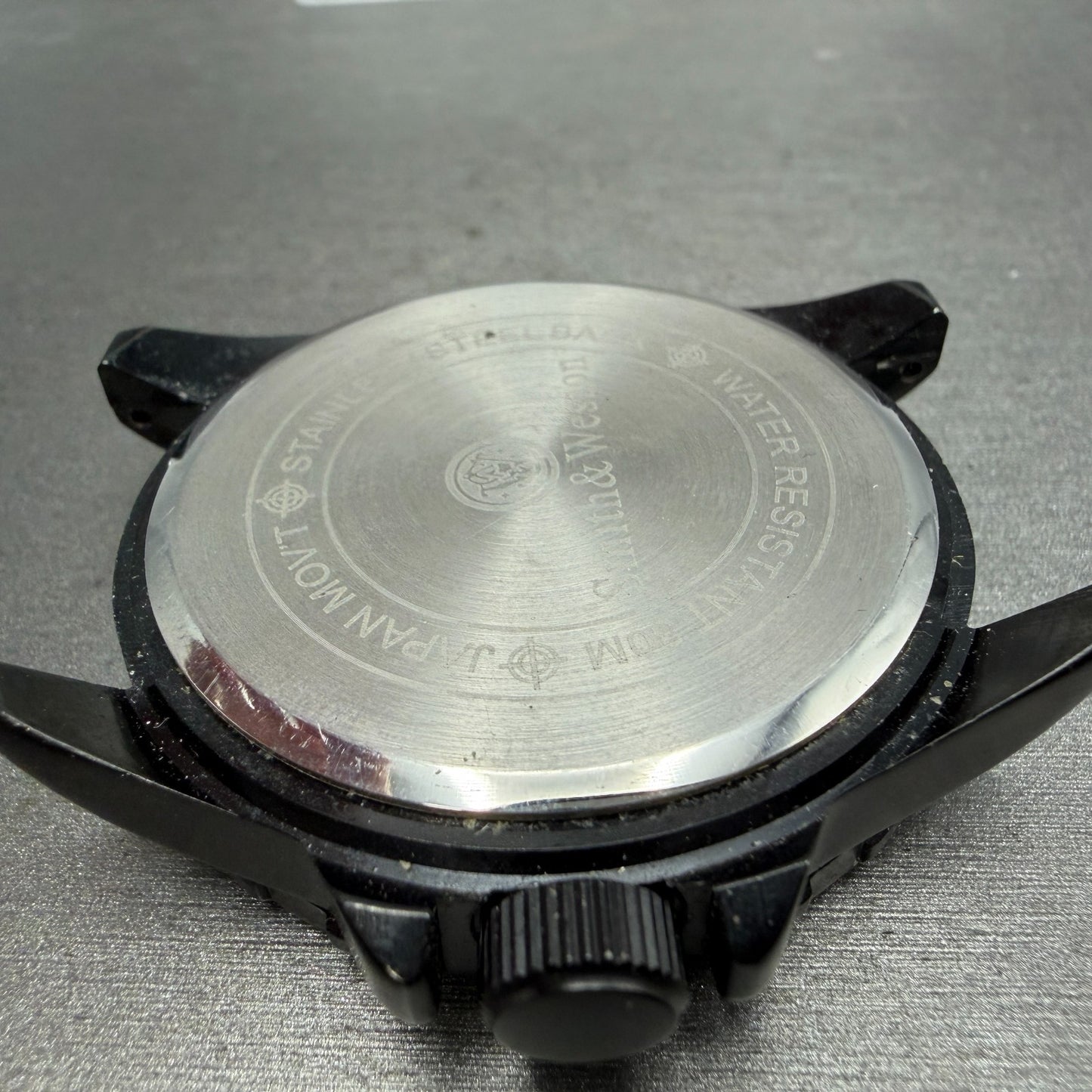Smith & Wesson Dive Watch Men 45mm Black Dial Black Tone Date Round New Battery8