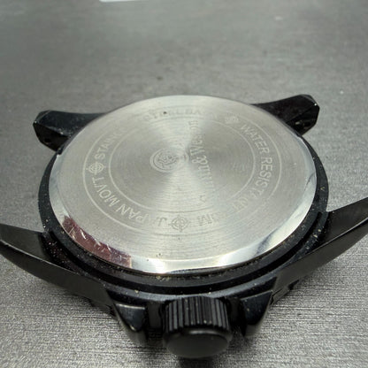 Smith & Wesson Dive Watch Men 45mm Black Dial Black Tone Date Round New Battery8