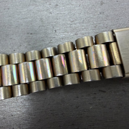 Seiko Bracelet 20mm Stainless Steel Gold Tone Tri Folding Clasp Vintage S10034