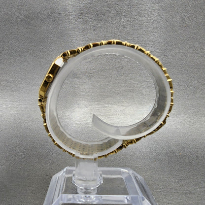 Seiko Tank Watch Women 16mm Champagne Dial Gold Tone 2c205449 New Battery6