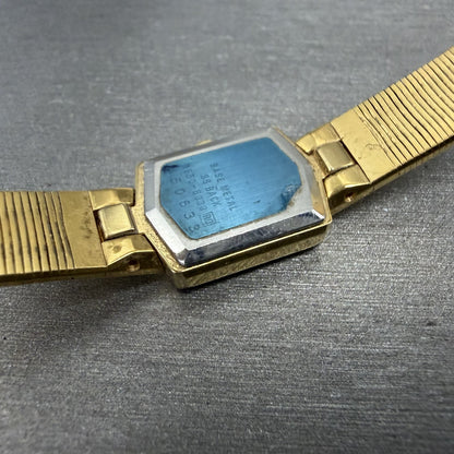 Seiko Lassale Watch Women 13mm Brown Dial Gold Tone Hexagon 1E50-5039 NewBattery9