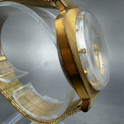 Hamilton Ricoh Electric Watch Men 35mm Champagne Dial Gold Asymmetrical PARTS4