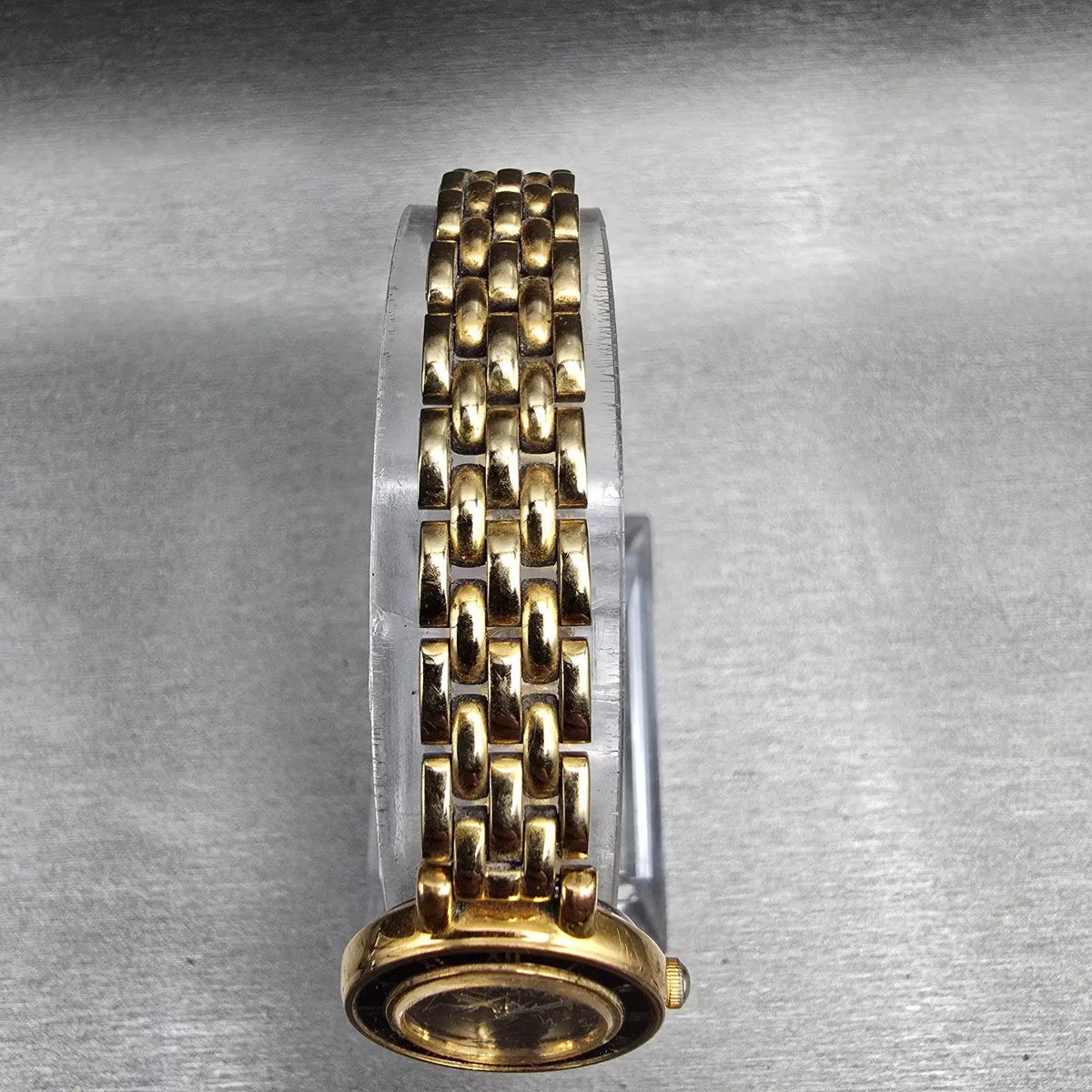 Seiko Watch Women 21mm Black Dial Gold Tone Round 1N00-0D29 New Battery VTG JP24