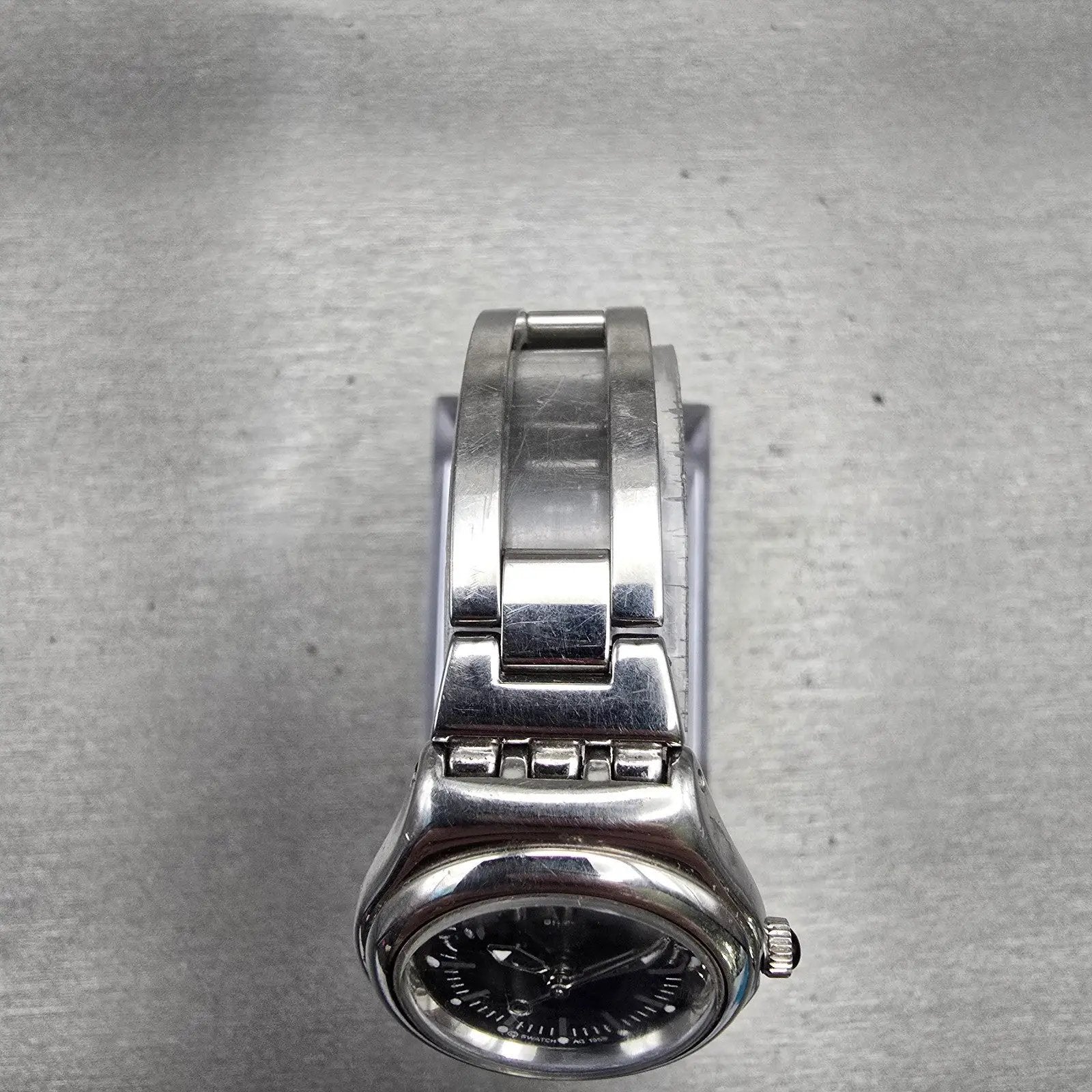 Swatch Irony FRIVOLE Watch Women 24mm Black Dial Silver Round YSS112G New Batt4