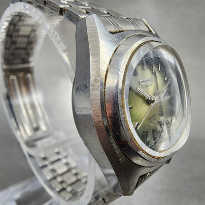 Citizen Automatic Watch Women 25mm Green Dial Steel Day date Round Runs VTG