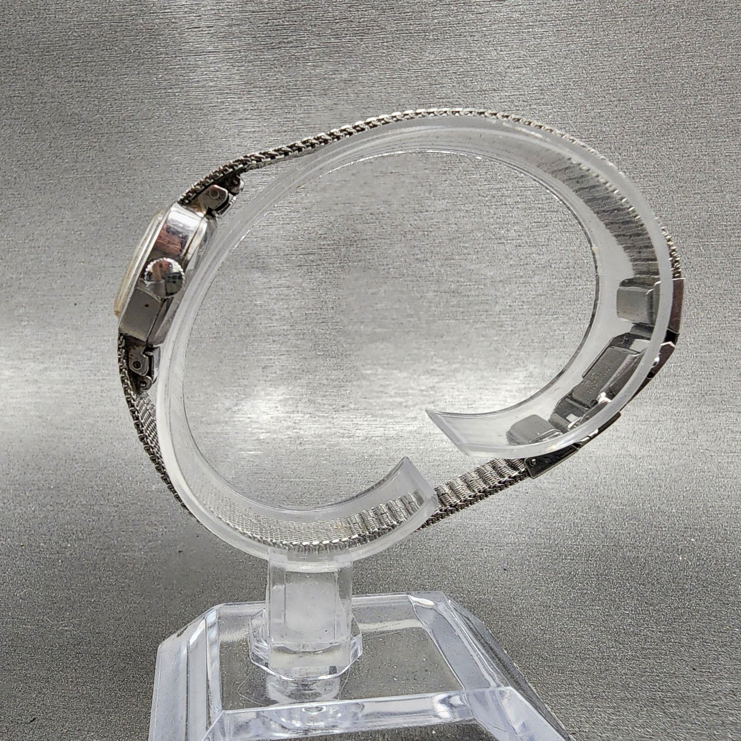 Seiko Watch Women 16mm Silver Dial Silver Tone Rectangle 115189 Manual Runs6