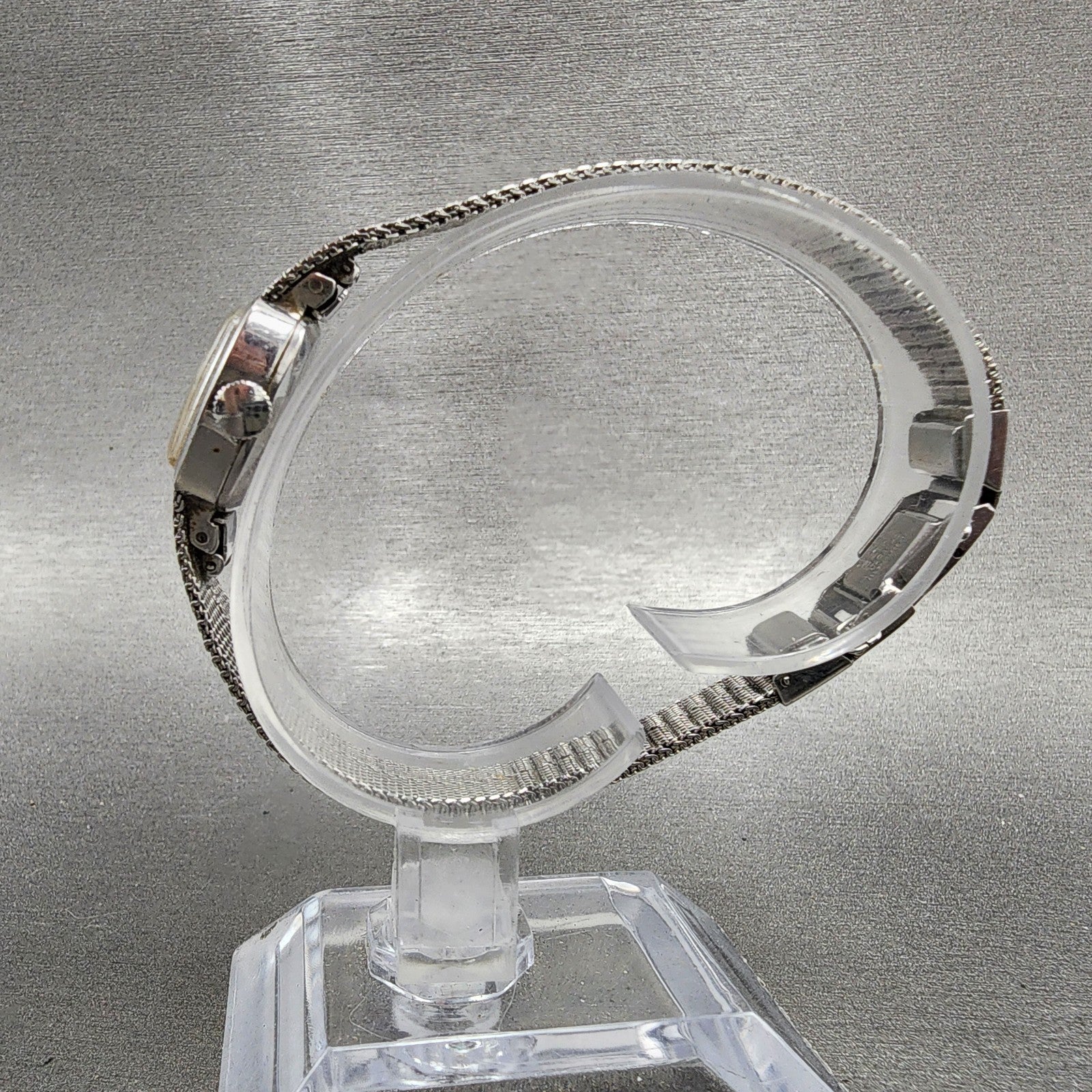 Seiko Watch Women 16mm Silver Dial Silver Tone Rectangle 115189 Manual Runs6