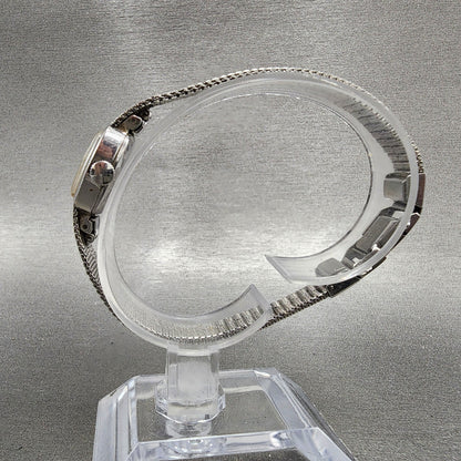 Seiko Watch Women 16mm Silver Dial Silver Tone Rectangle 115189 Manual Runs6