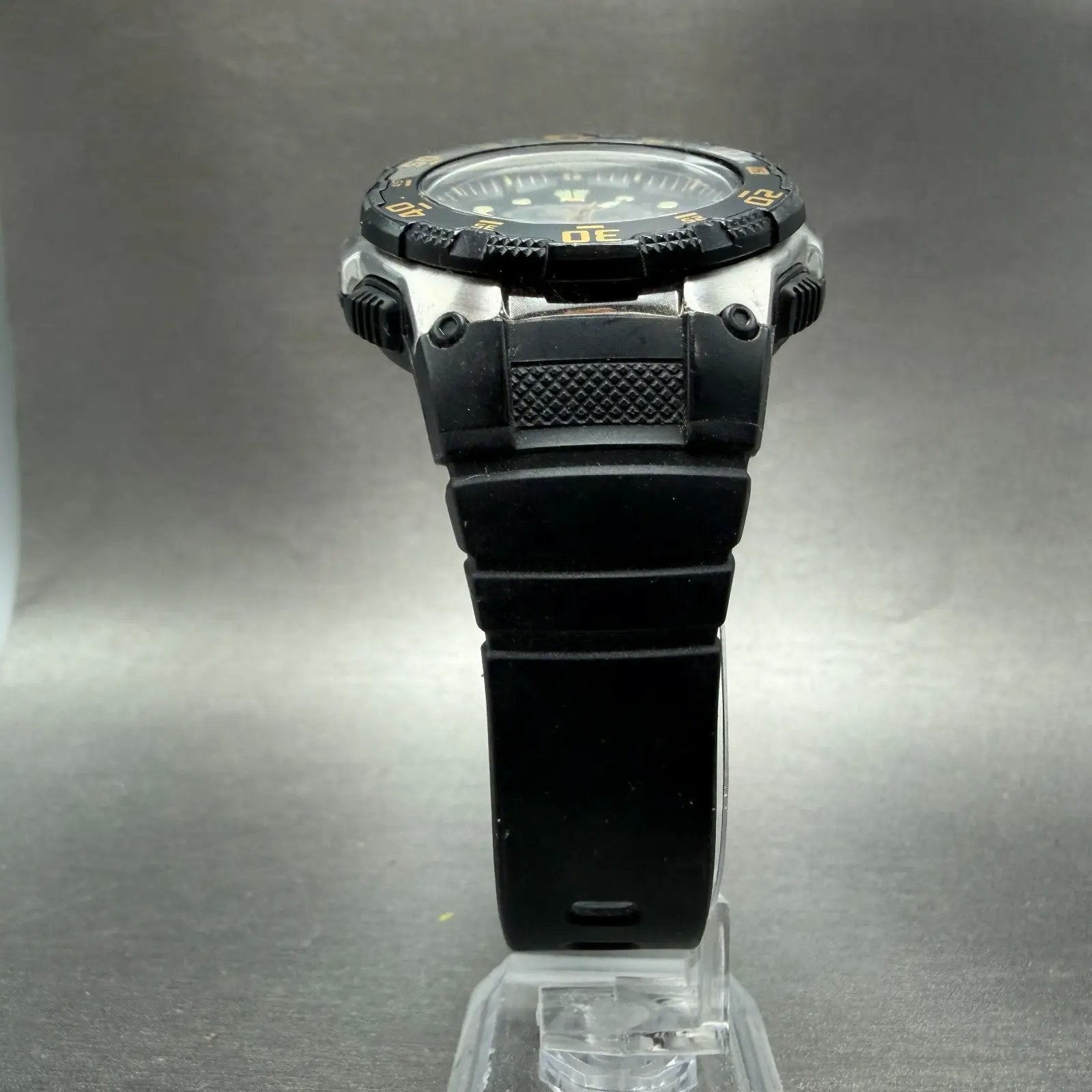 Casio Wave Ceptor Watch Men 45mm Black Dial Steel Ani Digi WVA-107HJ New Battery5