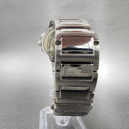 Technos 1900 Watch Men 41mm White Dial Steel Octagon T2591 New Battery