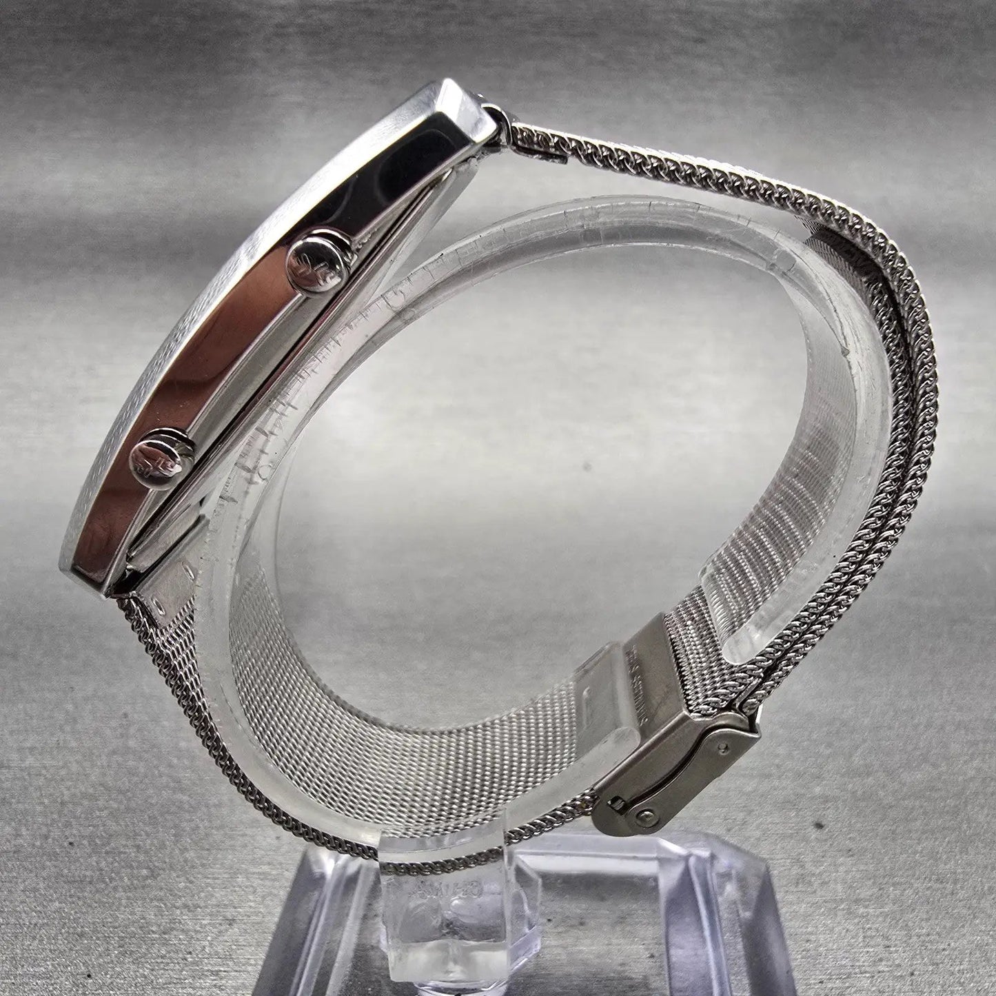 Skagen Disney Tank Watch Women 22mm Dual Time Silver Tone D295USS New Battery6