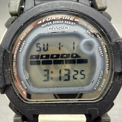 Casio G-Shock DW-002 Watch Men 48mm Digital Black White Round Fox Fire New Batt1