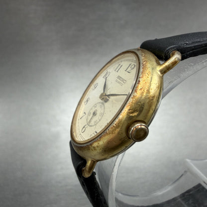 Seiko Watch Women 28mm White Dial Gold Tone Round 1428-0070 New Battery HUR32