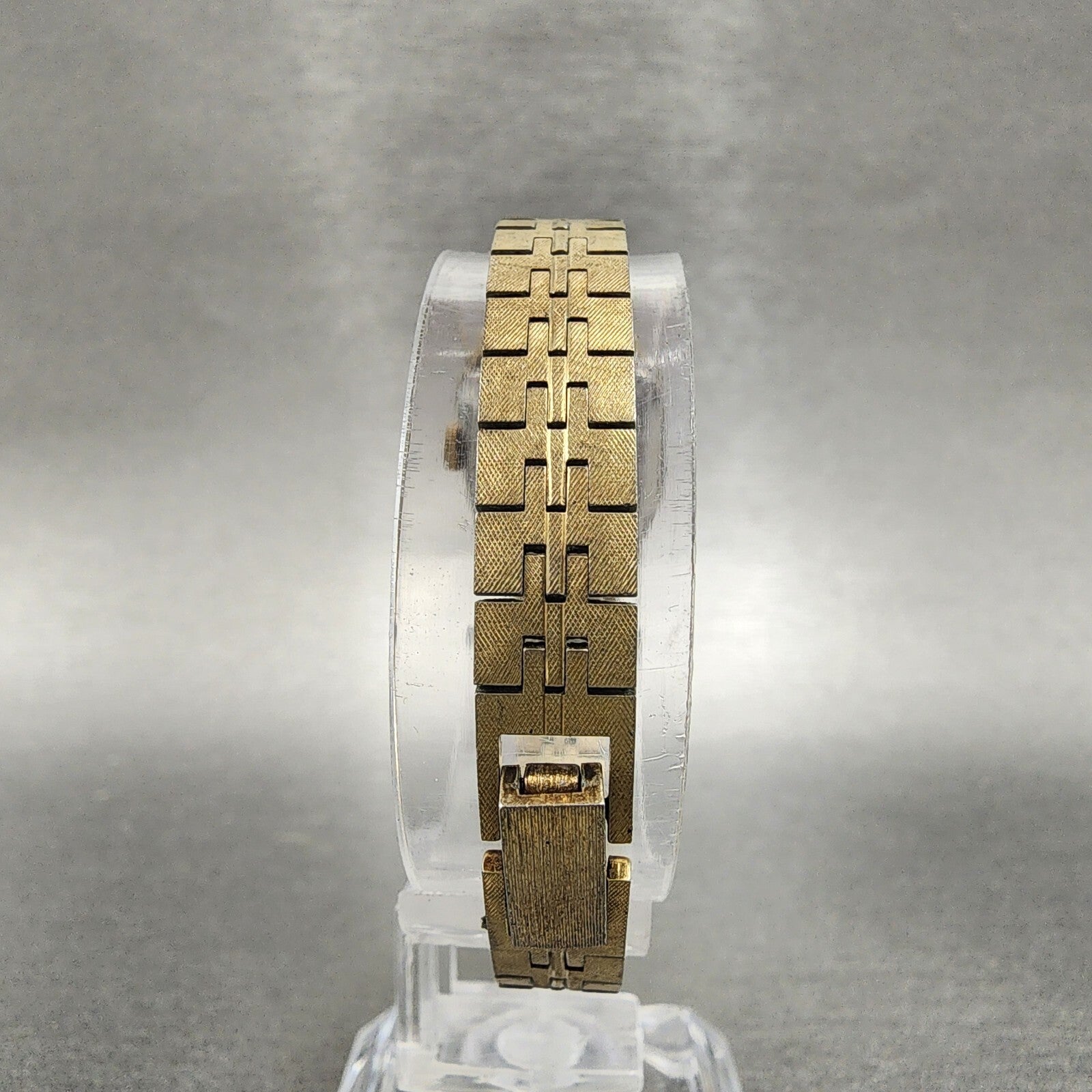 VTG Seiko Watch Women 18mm White Dial Gold Plated Rectangle Manual Wind Runs7