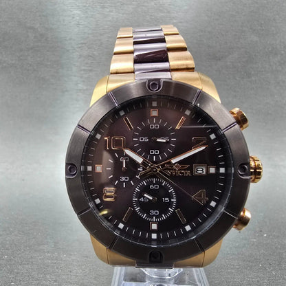 Invicta Specialty Chronograph Watch Men 45mm Purple Dial Rose Gold Tone New Bat5