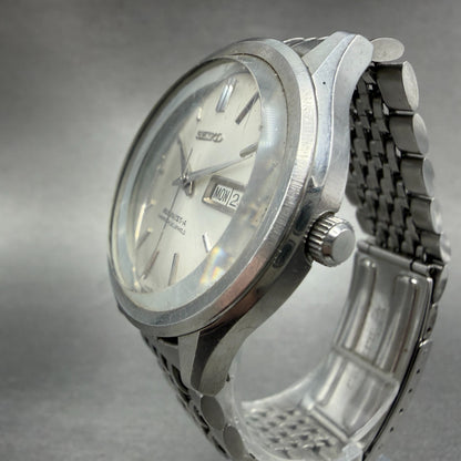 Seiko Business A Watch Men 38mm White Dial Silver Tone Daydate Automatic Runs 22