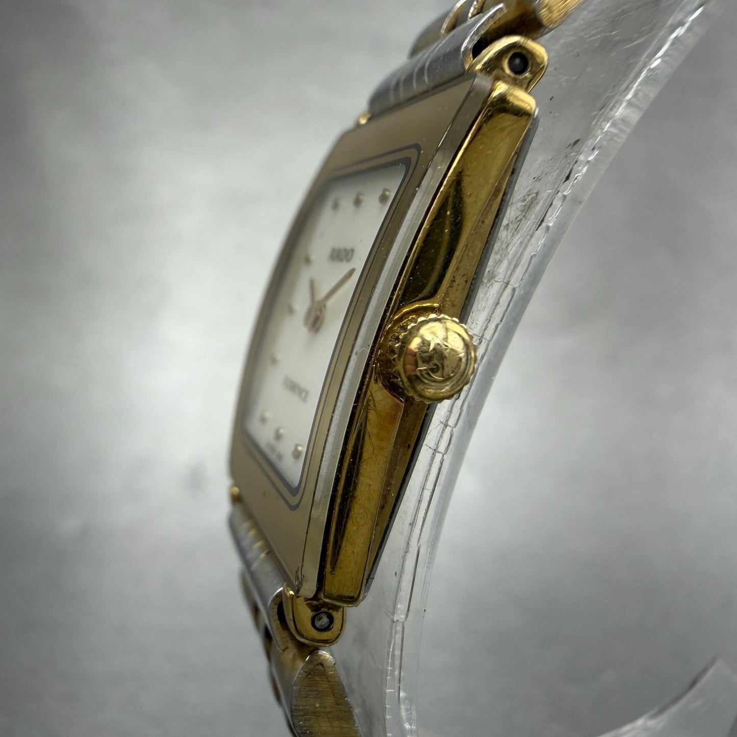 Rado Florence Tank Watch Women 18mm MOP Dial Gold Tone 153.3606.2 New Battery2
