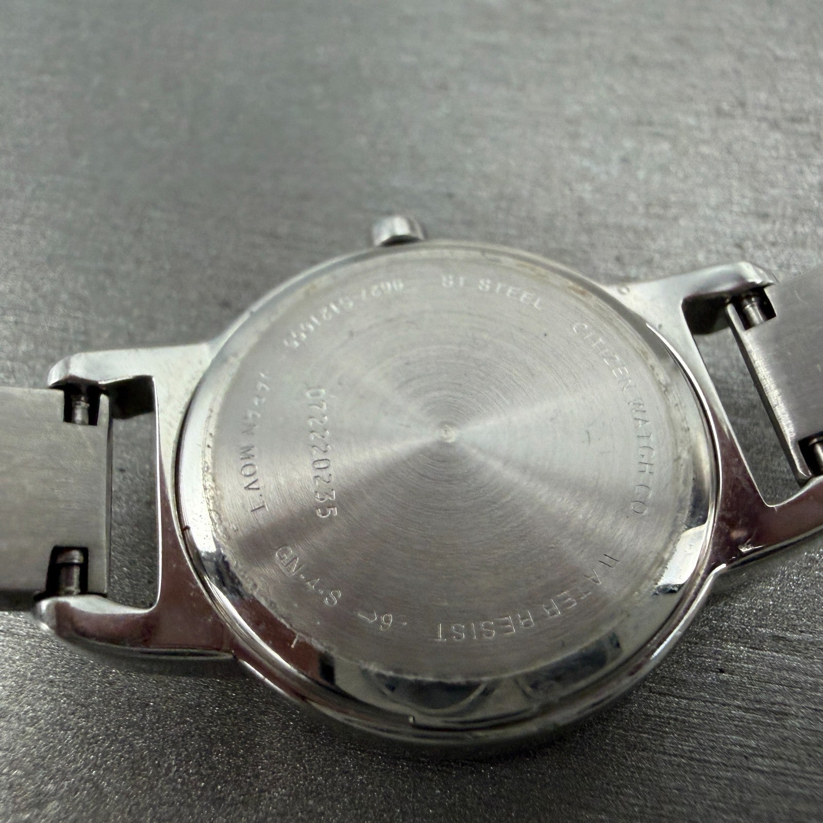 Citizen Watch Women 26mm Rose Dial Silver Tone Round 9627-S121655 New Battery9