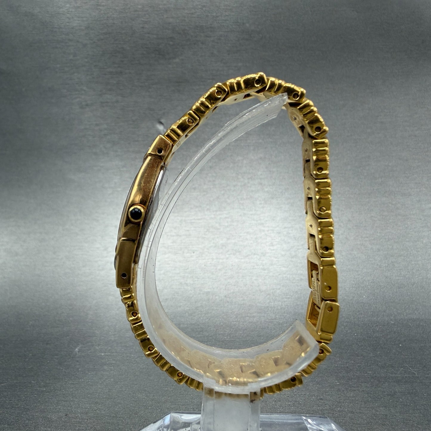 Seiko Watch Women 17mm Champagne Dial Gold Tone Oval V400-6559 VTG New Battey 566