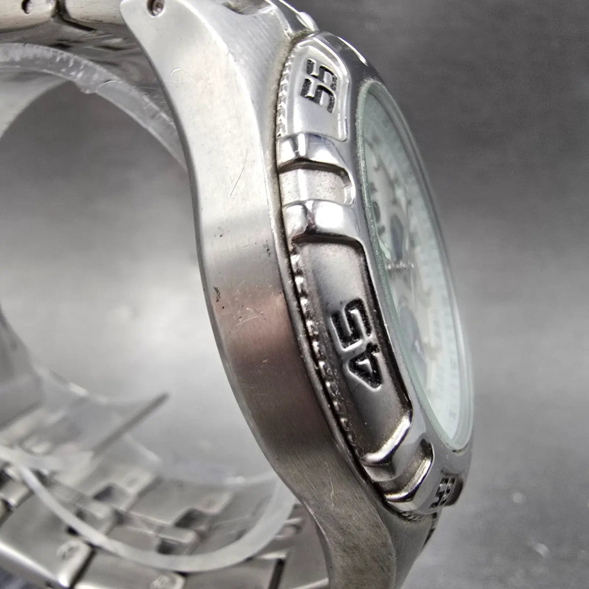 Fossil Blue Watch Men 40mm White Dial Silver Tone Daydate BQ9165 New Battery3