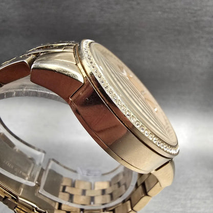 Michael Kors Chronograph Watch Women 41mm Gold Dial Gold Tone Date MK6342 NewBat3