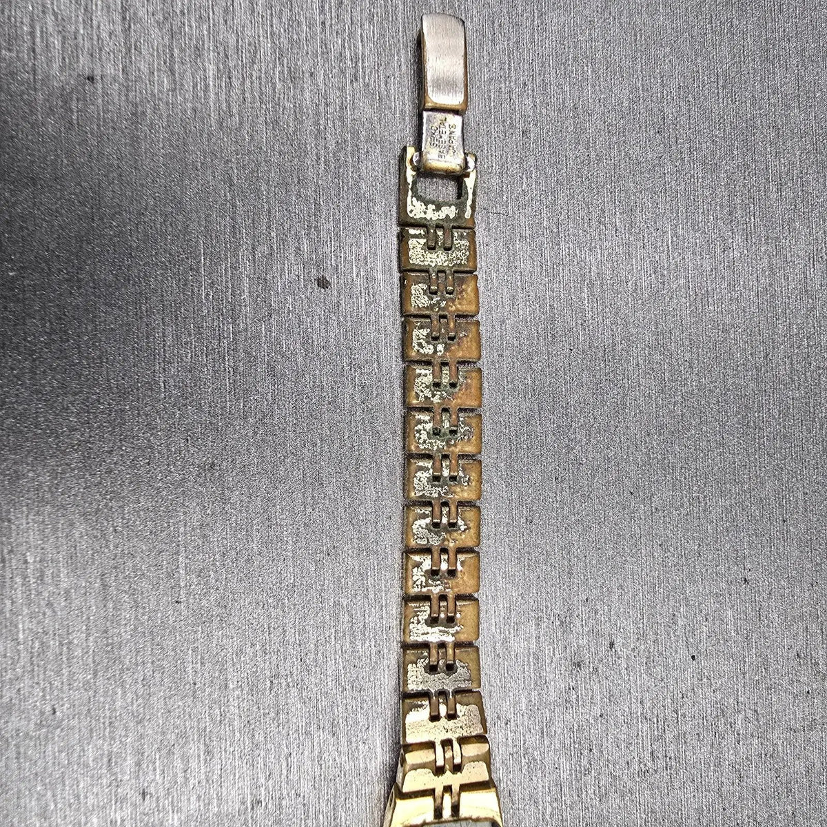 Seiko Watch Women 13mm Champagne Dial Gold Tone Rectangle 1320-5229 New Battery11