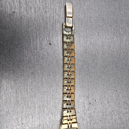 Seiko Watch Women 13mm Champagne Dial Gold Tone Rectangle 1320-5229 New Battery11
