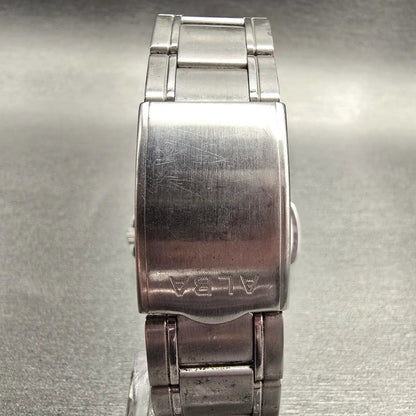 Seiko Alba Watch Men 39mm Blue Dial Silver Tone Date Round V732-0S00 New Battery7