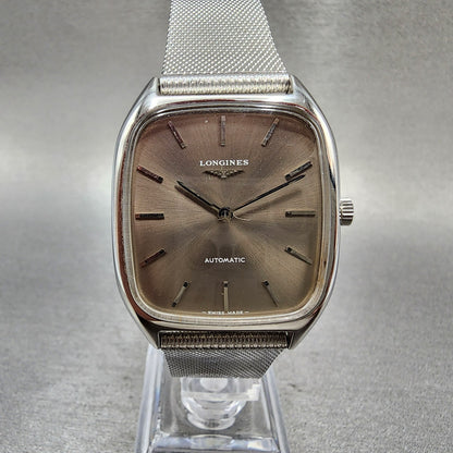 Longines Tank Watch Men 32mm Silver Dial Steel Automatic 30261 Works VTG0