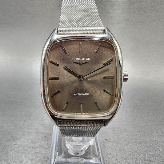Longines Tank Watch Men 32mm Silver Dial Steel Automatic 30261 Works VTG0