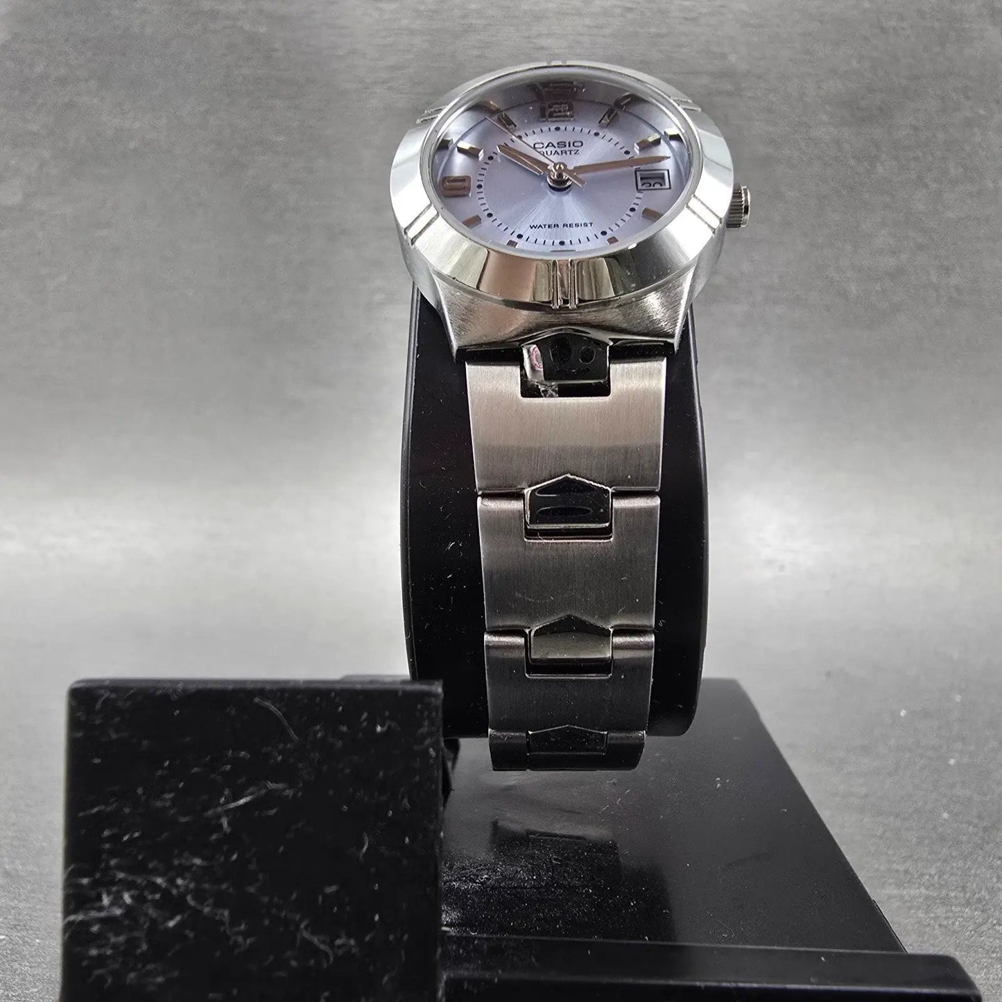 Casio Watch Women 25mm Blue Dial Silver Tone Date Round LTP-1241 New Battery5
