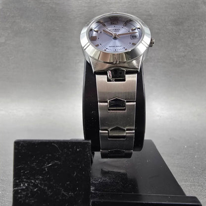 Casio Watch Women 25mm Blue Dial Silver Tone Date Round LTP-1241 New Battery5