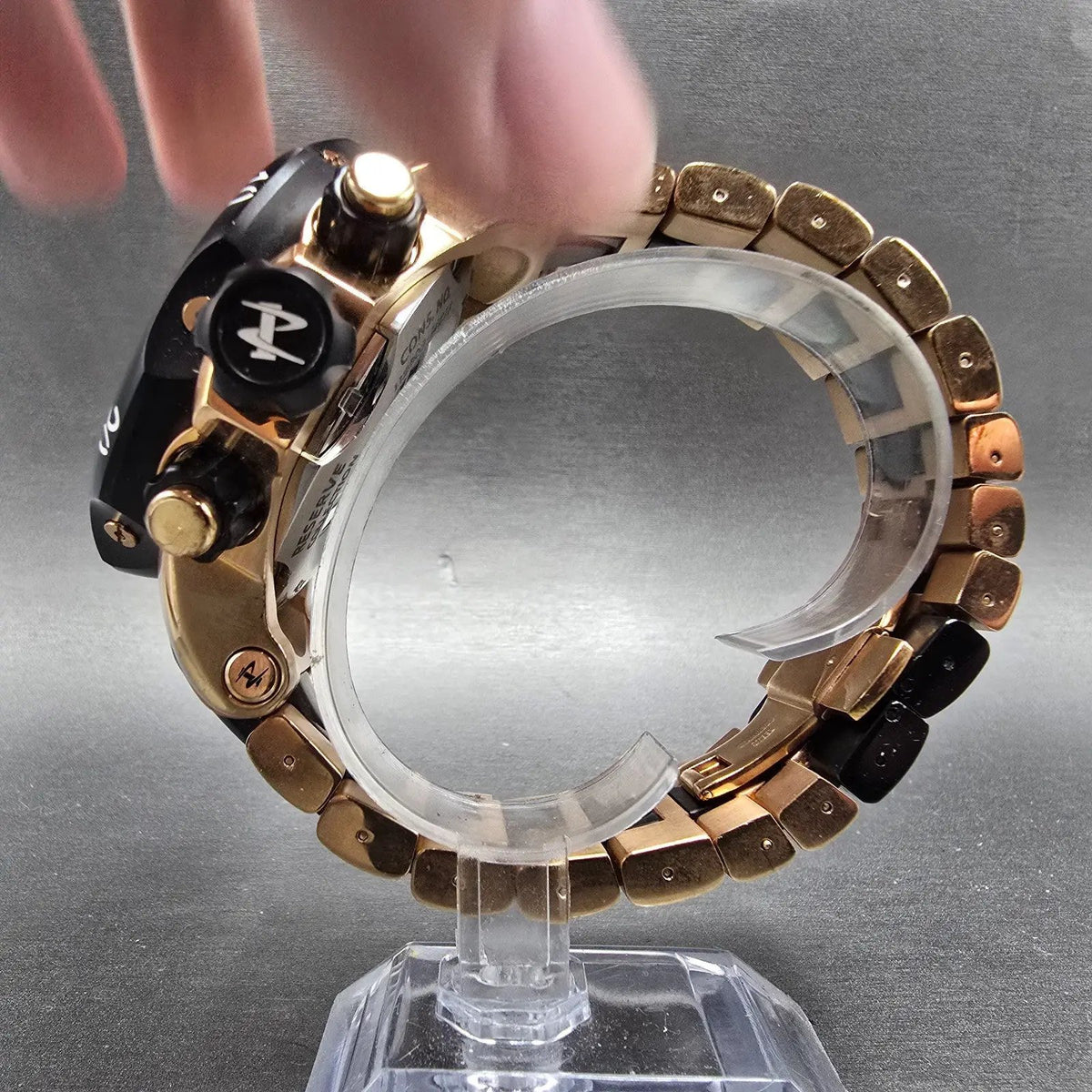 Invicta Venom Reserve Chronograph Watch Men 54mm Black Dial Rose Gold New Batt6