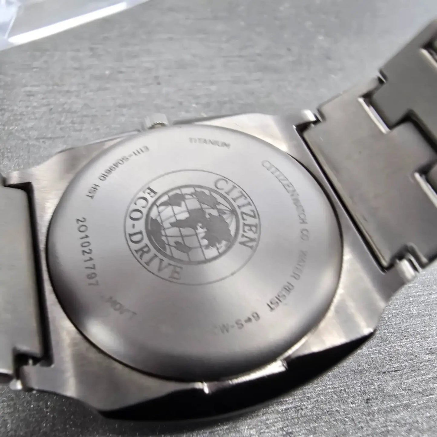 Citizen Eco-Drive Watch Men 38mm Black Dial Titanium Date E111-S049610 Runs9
