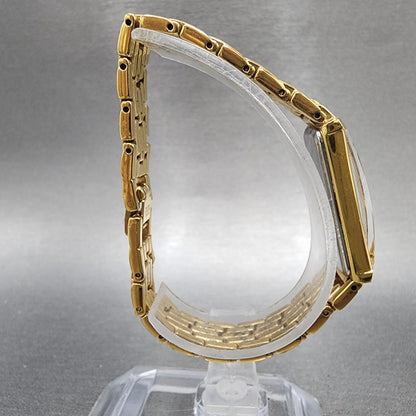 Seiko Tank Watch Women 14mm MOP Dial Gold Tone Rectangle 2e207609 New Battery8