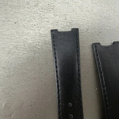 Movado 20mm Leather Band Black 2053 Cut out For lugs Silver Buckle4
