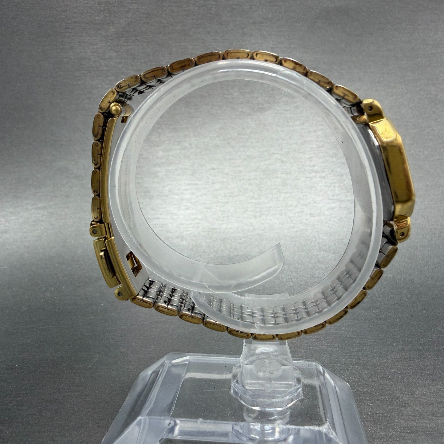 Seiko Watch Women 20mm Champagne Dial Gold Tone Octagon 4n21-5022 New Battery GR8