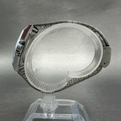 Casio B612 Watch Men 35mm Digital Black Dial Silver Tone Octagon New Battery VTG6
