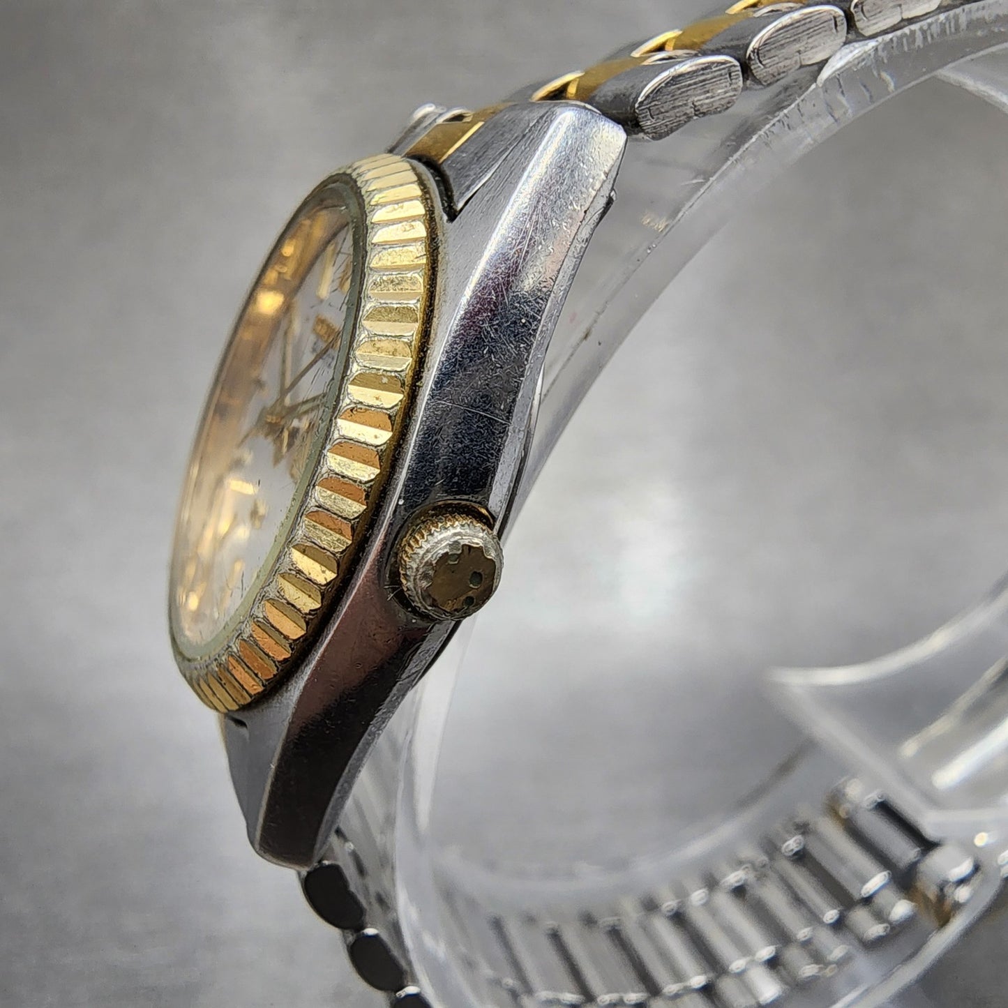 Seiko SQ Watch Women 24mm Silver Dial Two Tone Daydate 3e230a69 New Battery2