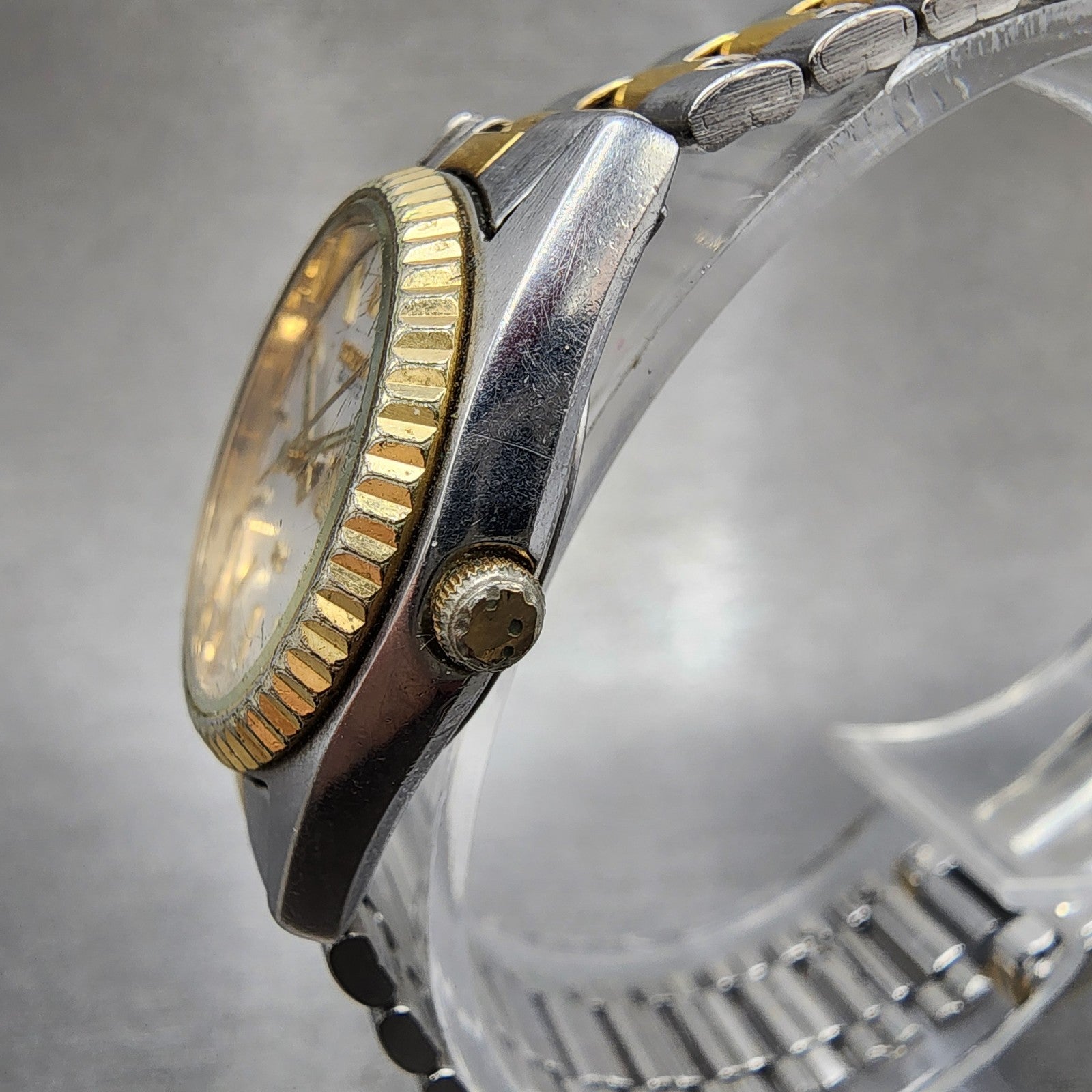 Seiko SQ Watch Women 24mm Silver Dial Two Tone Daydate 3e230a69 New Battery2