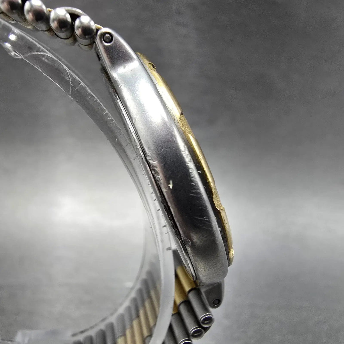Longines Conquest Watch Men 33mm White Dial Two Tone Daydate  PARTS4