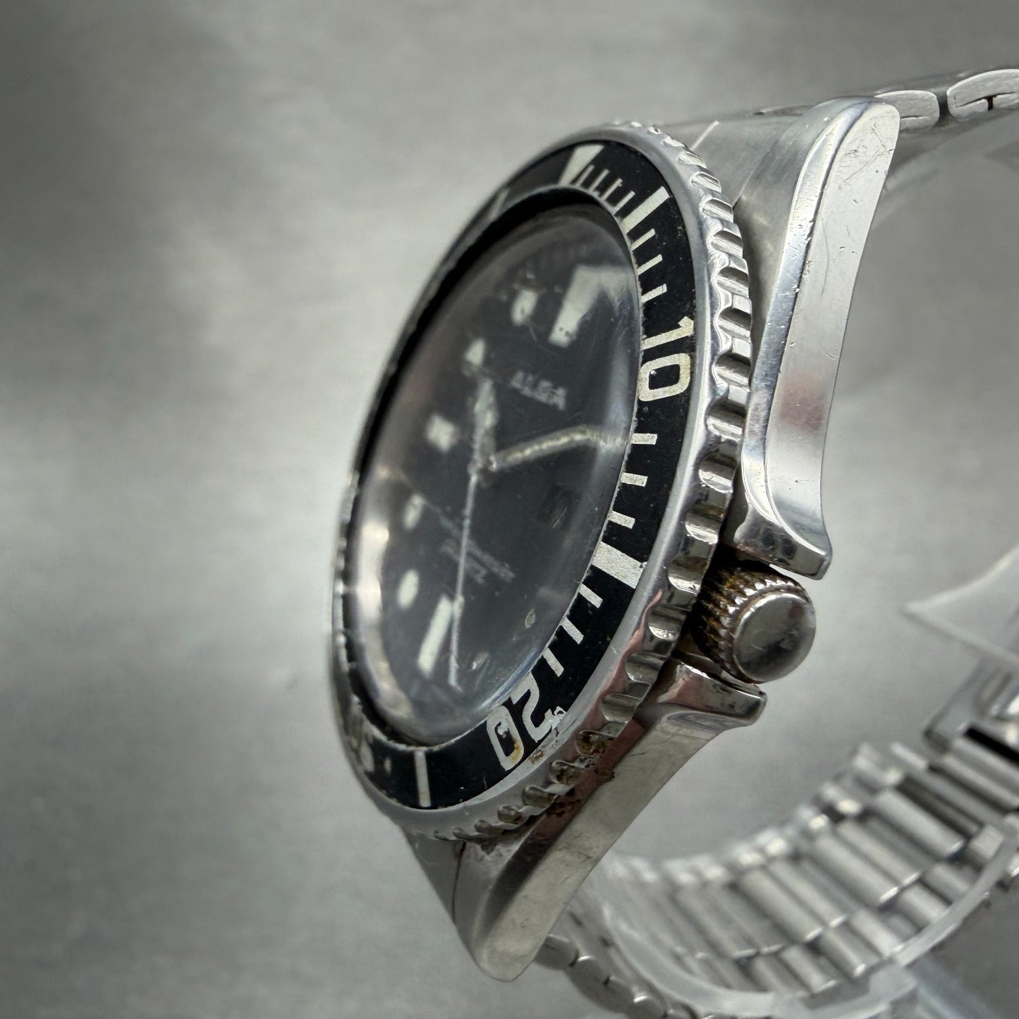 Seiko Alba Dive Watch Men 39mm Black Dial Silver Tone Daydate Y113-6130 New Batt2