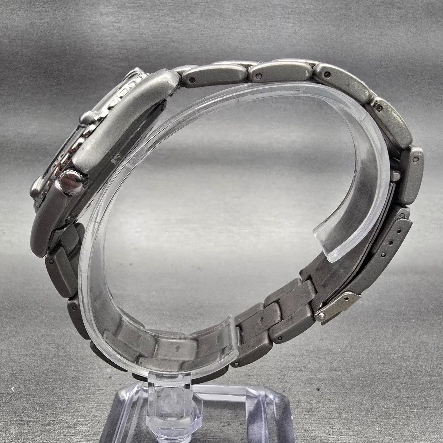 Fossil Dive Watch Men 40mm Blue Dial Gray Tone Titanium Round TI-5013 New Batt6