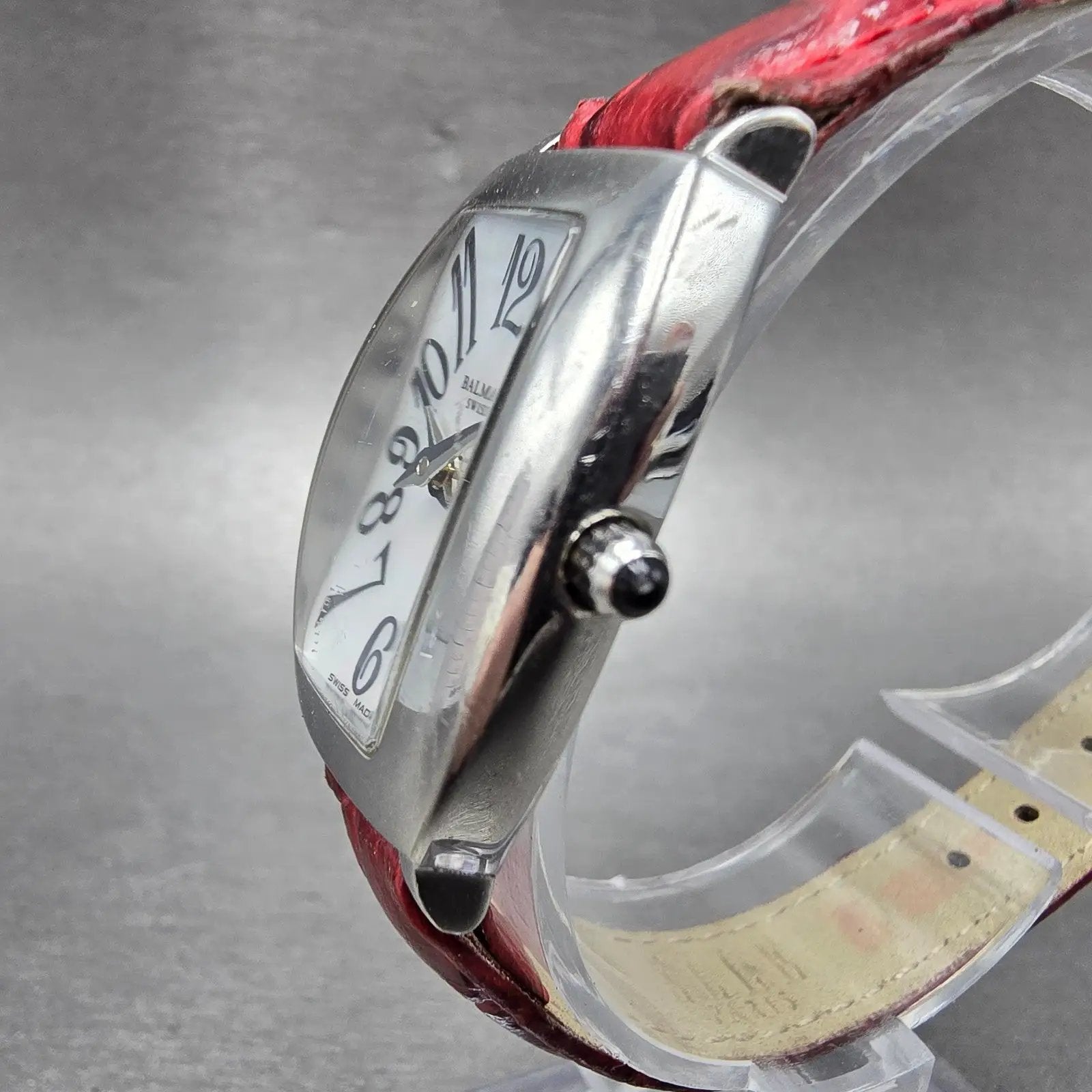 Balmain Watch Women 22mm MOP Dial Silver Tone Oval Leather 2491 New Battery2