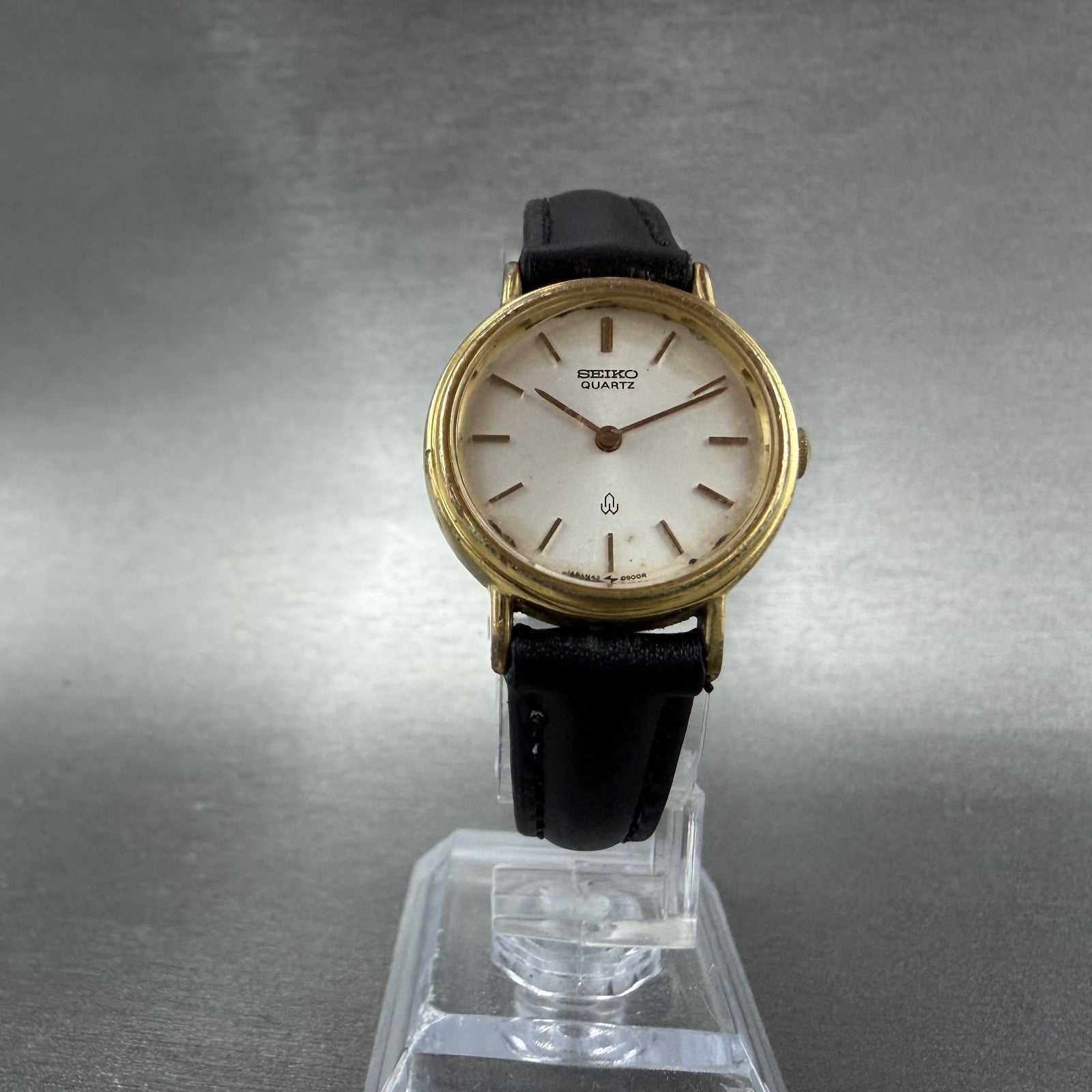 Seiko Watch Women 25mm Silver Dial God Tone Round Vintage 43-0160 New Battery5