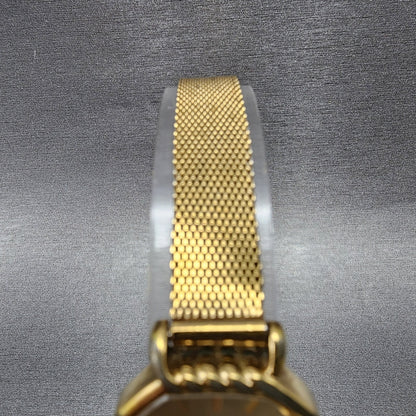 Seiko Watch Women 22mm Champagne Dial Gold Tone Octagon 34215140 New Battery4
