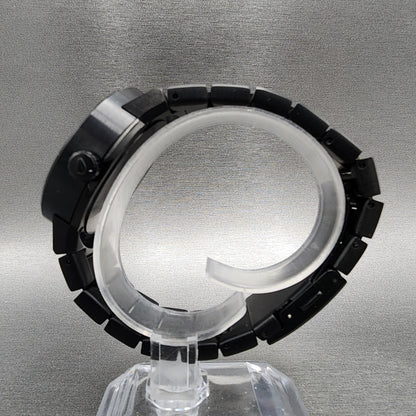 Nixon Cannon Watch Men 40mm Black Dial Black Tone Round Bracelet new Battery